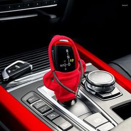 Steering Wheel Covers Car Shift Knob Cover Fashion Keep Warm Hoodie Gear Handle Lever Decorative Manual Or Automatic Interior Accessories