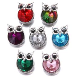 18MM Snaps Button Noosa Bracelet Jewellery Bangles Snap Button 18mm Buttons Full Diamond Animal Owl Cuff Link Chain Tennis Charm Bra9531339