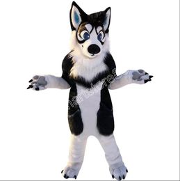 High quality Husky Dog Fox Wolf Mascot Costume Carnival Unisex Outfit Adults Size Christmas Birthday Party Outdoor Dress Up Promotional Props