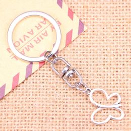 Keychains 20pcs Fashion Keychain 20x19mm Hollow Butterfly Pendants DIY Men Jewelry Car Key Chain Ring Holder Souvenir For Gift