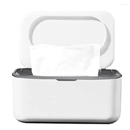 Jewelry Pouches Wet Wipe Dispenser Baby Napkin Storage Box Holder Container Dust-Proof Tissue For Home Office (Gray)