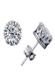 Box Royal Crown Earrings Stud for Women Sterling Silver Zircon Jewelry for Women Solid 925 Silver4147084