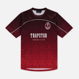 2024 Men's T-shirts Trapstar Mesh Football Jersey Blue Black Red Men Sportswear T-shirt fashion 668dddd