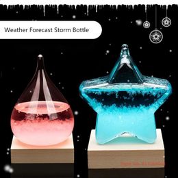 Fantastic Weather Forecast Crystal Storm Glass Bottle Starfish Barometer Predictor Kawaii Girl Room Accessories Desk Decor Gift 240123