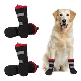 Dog Apparel Nonslip Outdoor High Boots For Small Medium Large Winter Snow Waterproof Reflective Protector Pet Booties