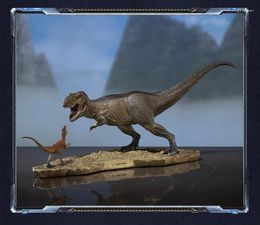 Decorative Figurines Limited Edition Pure Brass Hand-carved Tyrannosaurus Rex And Rapator Statue