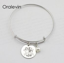 GOD IS WITHIN HER SHE WILL NOT FALL Inspirational Hand Stamped Engraved Pendant Bracelet Bangle Metal Stamped Jewelry10PcsLot 1586952