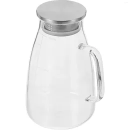 Water Bottles Cold Kettle Glass Pitcher Party Dispenser High Capacity Juice Jugs Milk Beverage