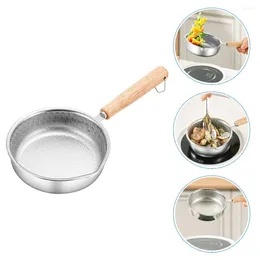 Pans 316 Stainless Steel Pan Omelette Frying Steak Honeycomb Non-stick (14cm) Eggs Griddle Fried Cooker Wok For Small