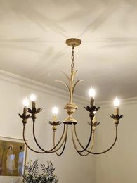 Chandeliers Latin American Antique Wrought Iron Chandelier Led Candle Light For Dining Room Project Lamparas Home Deco Lighting