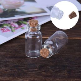 Bottles Resistance Smooth Transparent Home Decoration Mini Messages Jar Containers Glass Craft Cork Stopper Bottle