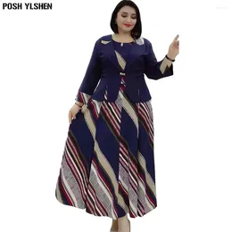 Ethnic Clothing XL-6XL Plus Size African Dresses For Women 2024 Christmas Two Piece Dress Set Dashiki Robe Femme Party Clothes