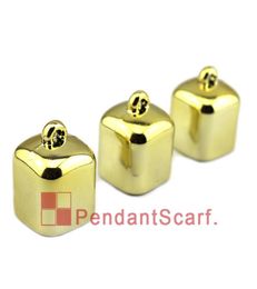 New Fashion DIY Jewellery Pendant Scarf Accessories Golden Plated Plastic CCB Square Shape Necklace Scarf Bead Caps AC0038B4921698