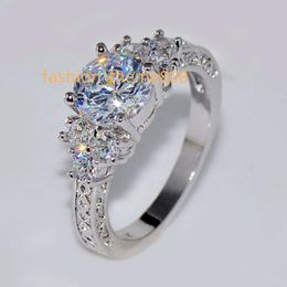 Boho Female Crystal CZ Stone Ring Vintage Women Wedding Rings Fashion Promise Engagement Ring Metal Zircon 1pc/opp Bag 7-15 Days