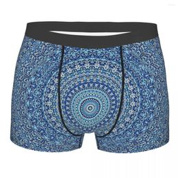 Underpants Blue Art Mandala Deco Homme Panties Male Underwear Print Shorts Boxer Briefs