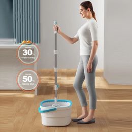 360° spin home Floor mop cleaning brooms utensils housemops floor tools easy to drain Squeeze Household 240123