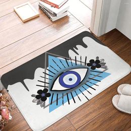 Carpets Evil Eye Dripping Hamasa Hamsa Hand Fatima Anti-Slip Rug Doormat Kitchen Mat Hallway Carpet Home Decor