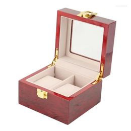 Jewellery Pouches Bags Wood Storage Watch Boxes 2 Slots Watches Display Box Case Organiser Holder Promotion Drop Delivery Packing Ot32Q