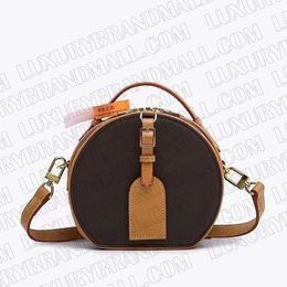 best top quality M45647 M45149 M45578 round handbag MINI BOITE CHA+PEAU M44699 NEW COSMETIC Pouch case all BAG BOX real genuine leather 13x12x6.5cm