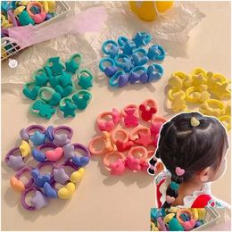 Hair Accessories Baby Band Childrens Cute Cartoon Girls High Elasticity Headband Little Chirp Leather Thumb Ring Drop Delivery Kids Ma Otjts