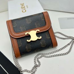 2024Luxury Leather CardHolder TRIOMPHES Designer Card Holders women man fashion Coin Purses key pouch keychain wholesale brown zippy wallet id card case Wallets55