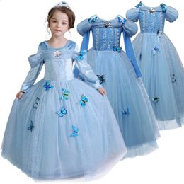 Princess Girl Dress Girl Children Christmas Party Costume For Kids Girls Clothes Fantasy Kids Ball Wear Dress Up 240122