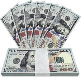 Prop Money USA Dollars Party Supplies Fake Money For Movie Banknote Paper Novelty Toys 1 5 10 20 50 100 Dollar For Child Teaching