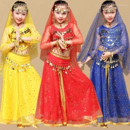 Stage Wear Children's Belly Dance Costume India Dancewear Professional National Clothing For Girls Egypt Bollywood Dancing