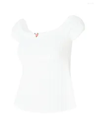 Women's T Shirts Y2k Lace Trim Crop Tops Women Short Sleeve Solid Color Square Neck Slim Fit Cute T-shirts Streetwear