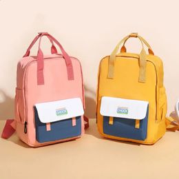 35 Years Old Children Backpack Primary School Bag Colour Contrast Light Kindergarten Bag Preschool Baby Bag Kids Backpack 240118