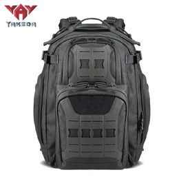 YAKEDA 45L Outdoor Tactical Backpack Travel Mountaineering Camping MultiPurpose Camouflage Rucksack 240202