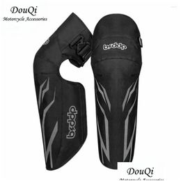 Motorcycle Armour Winter Knee Pads Thickened Warm Windproof Waterproof Riding Anti-Fall -Absorbing Moto Bike Protective Gear Drop Deliv Otkm7