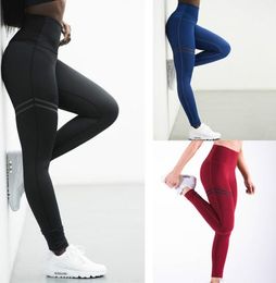 Womens Designer Leggings Active Sport Yoga Pants Brand Gym Workout Sportwear Top 3 Colours Running Tights Sweatpants 2020 Whole4103757