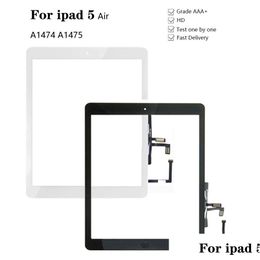 Tablet Pc Screens New For Ipad Air 1 5 Touch Sn Digitizer And Home Button Front Glass Display Panel Replacement A1474 A1475 A1476 Drop Otysj