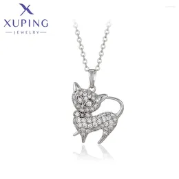 Pendant Necklaces Xuping Jewelry Ly Fashion Charms Little Fox Shaped Platinum Color Pedant Necklace For Women Gift