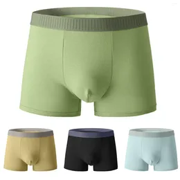 Underpants Man Pure Cotton Sexy Swimming Briefs Mid Waist Solid Colour Loose Breathable Men Oversize Comfortable Beach Underwear