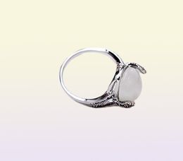 New 925 Silver Simple Opal ladies Retro punk ring ring Fit Cubic Anniversary Jewelry for Women Christmas Gift3750790