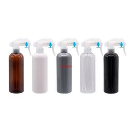 300ml Empty Plastic Tigger Sprayer Bottles For Detergent PET Spray Bottle With Pump Transparent Grey Brown Round DIY Containersgood pac Rtlm