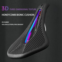 MTB Road Bike Accessories Parts Bicycle Seat Bench Honeycomb 3D Breathable Lightweight Strong Durable Wearresistant Saddle 240131