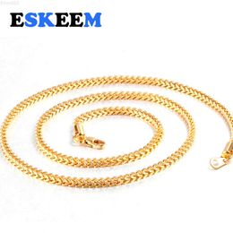 Mens Hip Hop Jewellery 18k Gold Pvd Plated Stainless Steel Accessories 3mm Franco Chain Necklace