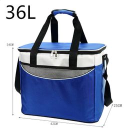 36L Cooler Bag High Quality Car Ice Pack Picnic Large Cooler Bags 3 Colours Insulation Package Thermo ThermaBag Refrigerator 240125