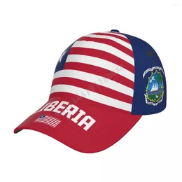 Ball Caps Unisex Liberia Flag Liberian Adult Baseball Cap Patriotic Hat For Soccer Fans Men Women
