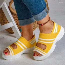 Sandals Women Shoes 2024 Summer Heels Hollow Platform Casual Wedges Zapatos Mujer Plus Size 43