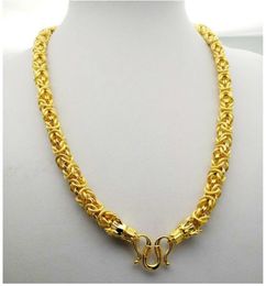 Mixed Style 24K Yellow Gold Filled Men Chain Necklace Colorfast Fake Gold Chains Jewelry Multi design for Choose9812843