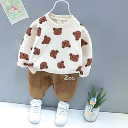 Boys Clothing Spring Autumn Baby Kids Cartoon Boy Tracksuits Kids Suits Long Sleeve T ShirtPants 2Pcs/Set 0-5 YEARS 240122