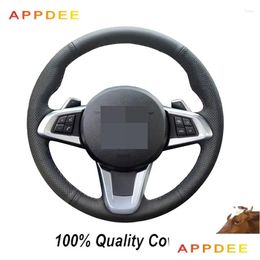 Steering Wheel Covers Steering Wheel Ers Black Genuine Leather Er For Z4 2009 2010 2011 2012 2013 2014 E83 Drop Delivery Automobiles M Dhcso