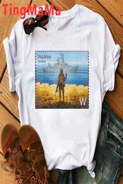 Sunken Warship Ukraine Commemorate Stamp T Shirt Men Flag Pride Short Sleeve Casual Graphic Tees Unisex Streetwear Male 2207129363452