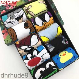 10 Pairs/lot Men and Women Cute Cartoon Cotton Socks Casual Hip Hop Creative Soft Comfortable Funny Novelty Dress 200924 CY15