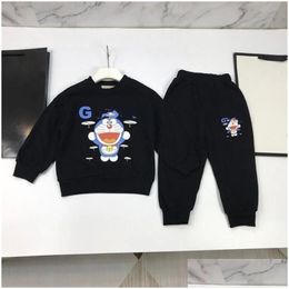 Clothing Sets Baby Girls Boys Clothing Sets Children Casual Clothes 2023 Spring Kids Vacation Outfits Fall Cartoon Long Sleeve T Shirt Dhesp