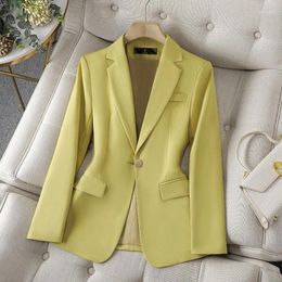 Women's Suits High Quality Long Sleeve Female Blazer Women Single Button Slim Jacket Ladies Business Work Wear Formal Coat Outerwear